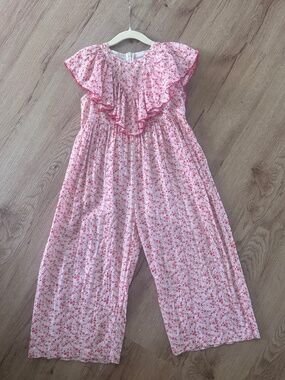 Girls Pink Chicken Jumpsuit size 5Y